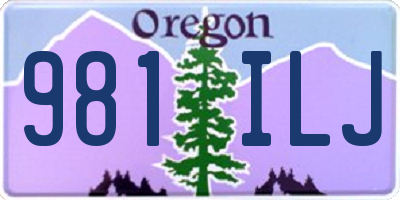 OR license plate 981ILJ