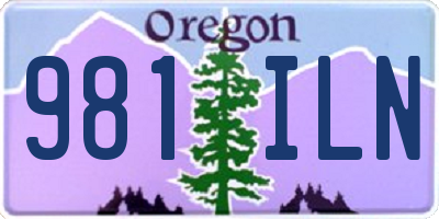 OR license plate 981ILN