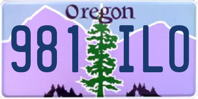 OR license plate 981ILO