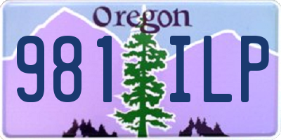 OR license plate 981ILP