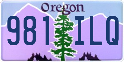 OR license plate 981ILQ