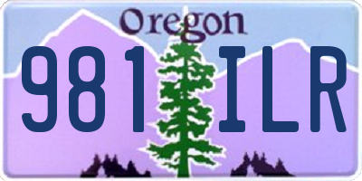 OR license plate 981ILR