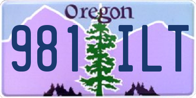 OR license plate 981ILT