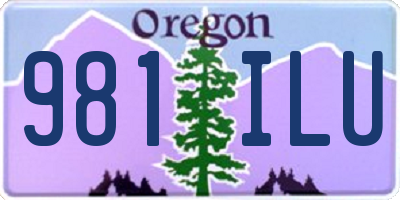 OR license plate 981ILU