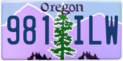 OR license plate 981ILW