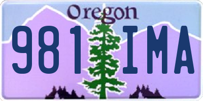 OR license plate 981IMA