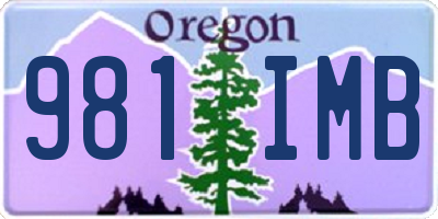 OR license plate 981IMB