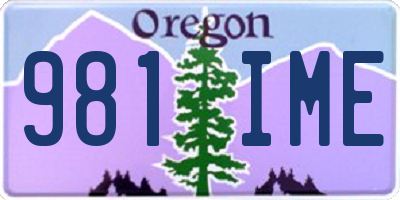 OR license plate 981IME