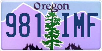 OR license plate 981IMF