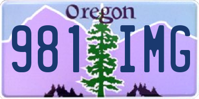OR license plate 981IMG