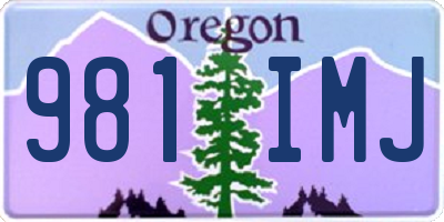 OR license plate 981IMJ