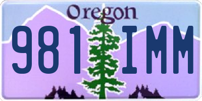 OR license plate 981IMM