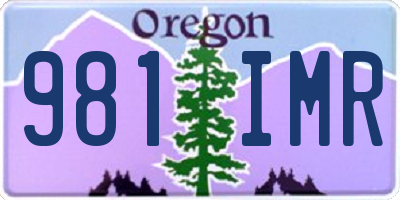 OR license plate 981IMR