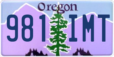 OR license plate 981IMT