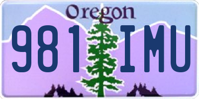 OR license plate 981IMU