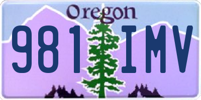 OR license plate 981IMV