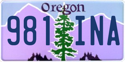 OR license plate 981INA