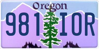 OR license plate 981IOR