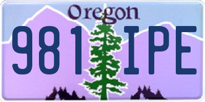 OR license plate 981IPE