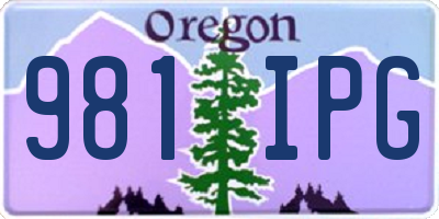 OR license plate 981IPG
