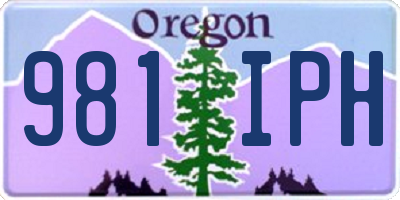 OR license plate 981IPH