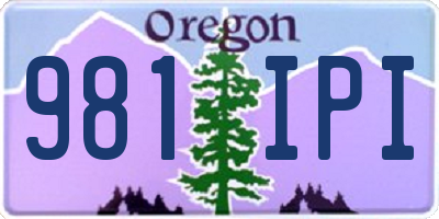 OR license plate 981IPI