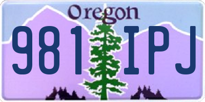 OR license plate 981IPJ