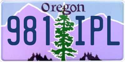 OR license plate 981IPL