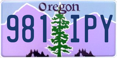 OR license plate 981IPY