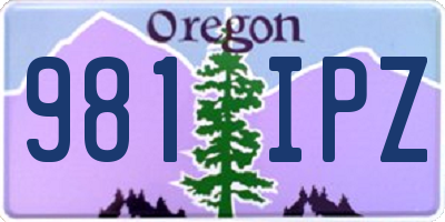 OR license plate 981IPZ