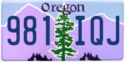 OR license plate 981IQJ
