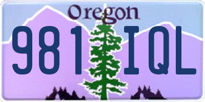 OR license plate 981IQL