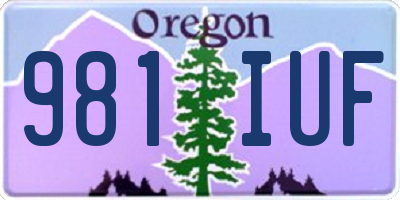 OR license plate 981IUF