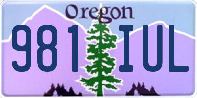 OR license plate 981IUL