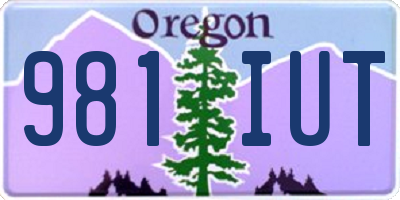 OR license plate 981IUT