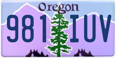 OR license plate 981IUV