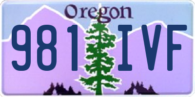 OR license plate 981IVF