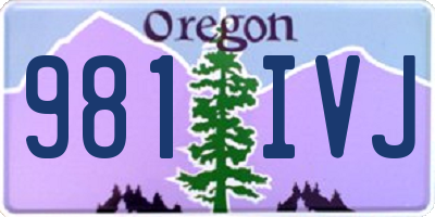 OR license plate 981IVJ