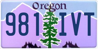 OR license plate 981IVT