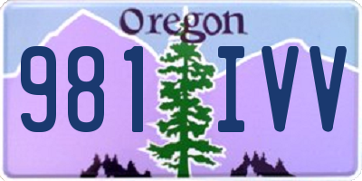 OR license plate 981IVV