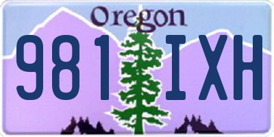 OR license plate 981IXH