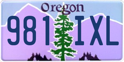 OR license plate 981IXL