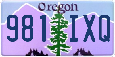 OR license plate 981IXQ