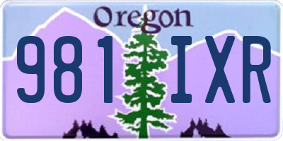 OR license plate 981IXR