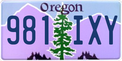 OR license plate 981IXY