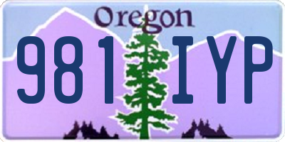 OR license plate 981IYP