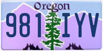 OR license plate 981IYV