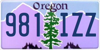 OR license plate 981IZZ