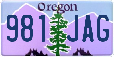 OR license plate 981JAG