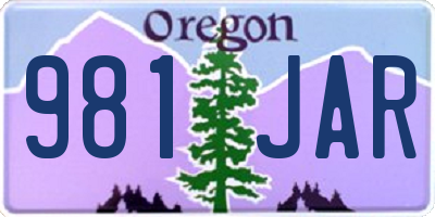 OR license plate 981JAR